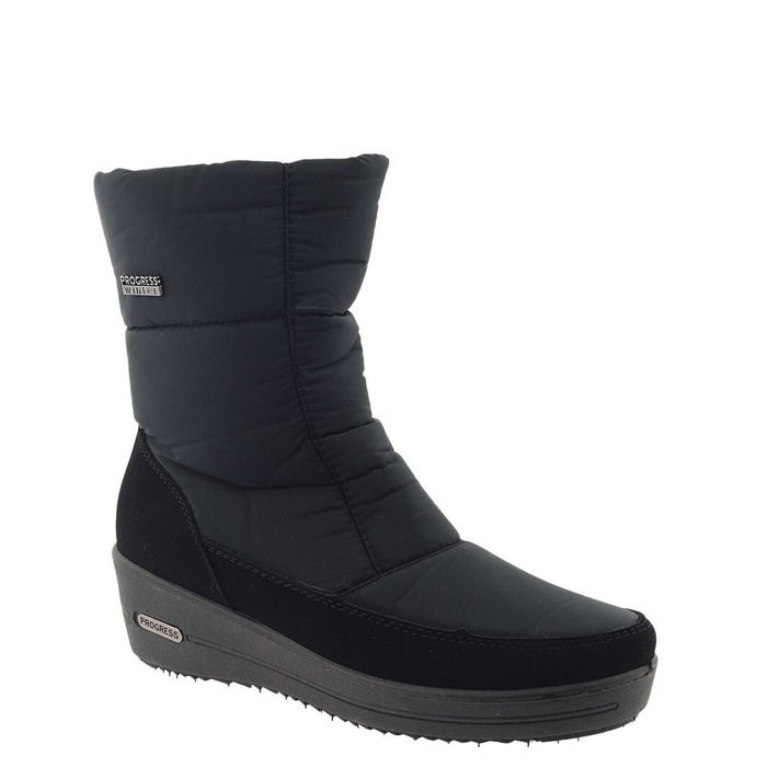 Černé zateplené sněhule na platformě Progress