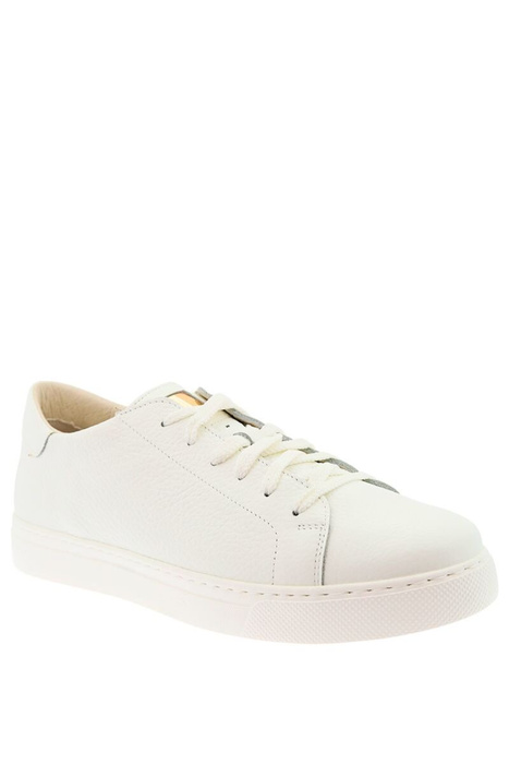 Bílé kožené ploché tenisky Ryłko