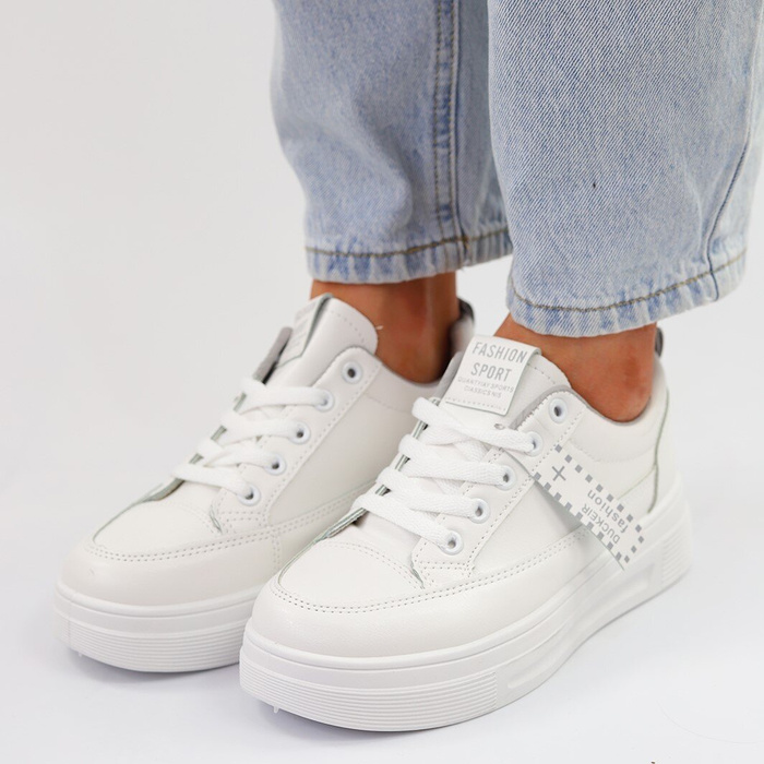 Dámské bílé tenisky na platformě Potocki