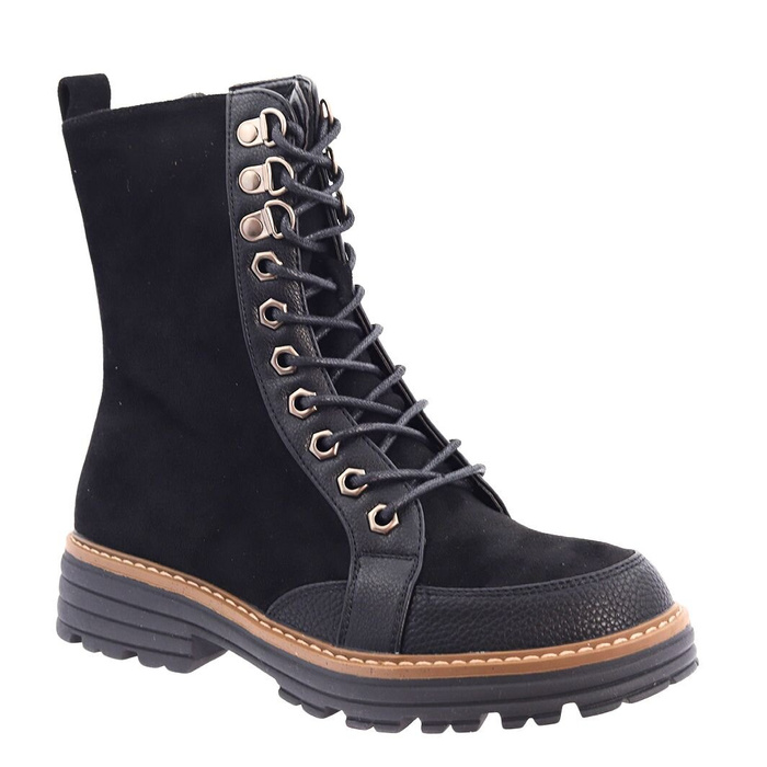 Černé zateplené vysoké kozačky M. Daszyński