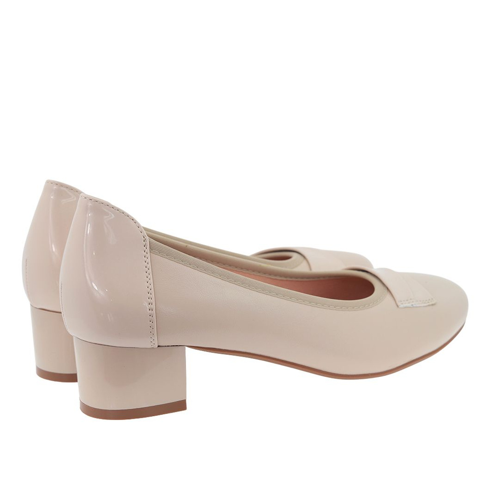 Béžové lodičky s blokem Potocki