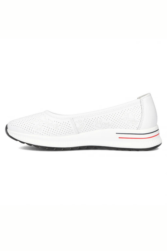 Bílé prolamované kožené boty Filippo