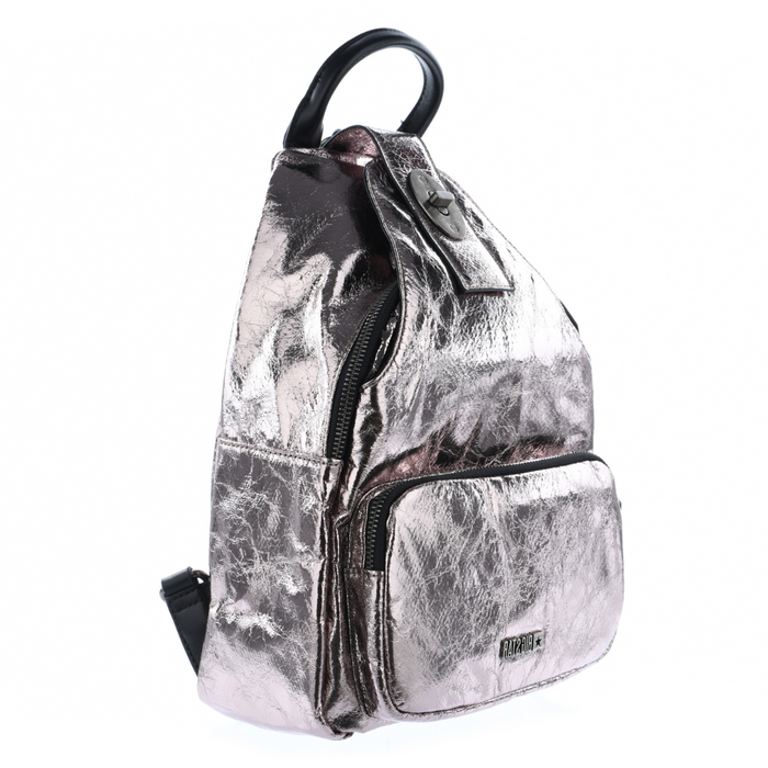 Dámský stříbrný metalický batoh Big Star