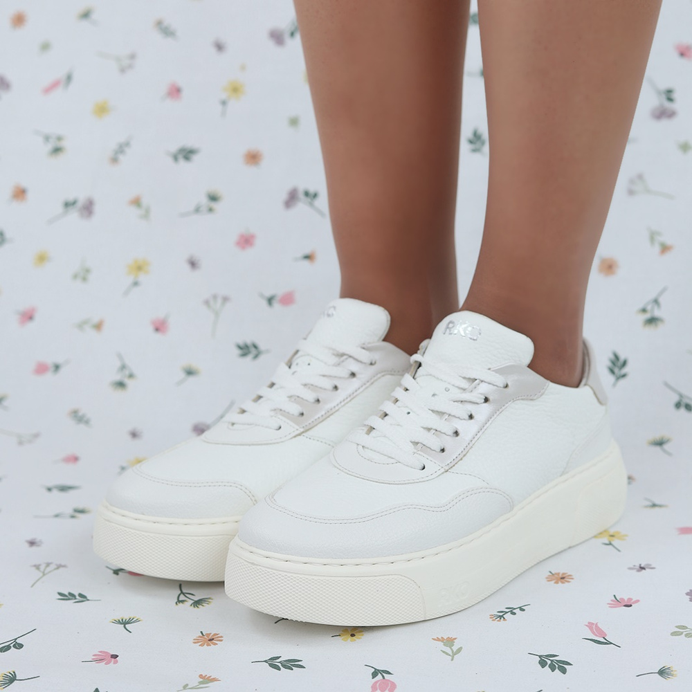 Bílé kožené boty 0RRS6_X__6THF Ryłko