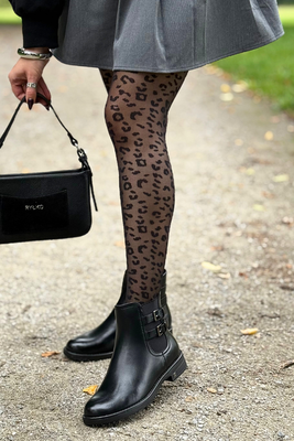 Černé kotníkové boty Potocki s ozdobným podpatkem