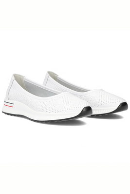 Bílé prolamované kožené boty Filippo