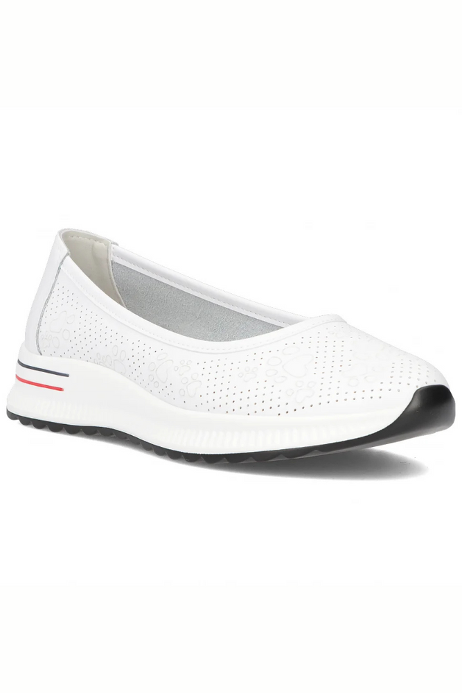 Bílé prolamované kožené boty Filippo