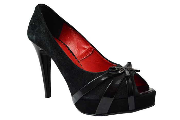 Černé lodičky Lewski 2037