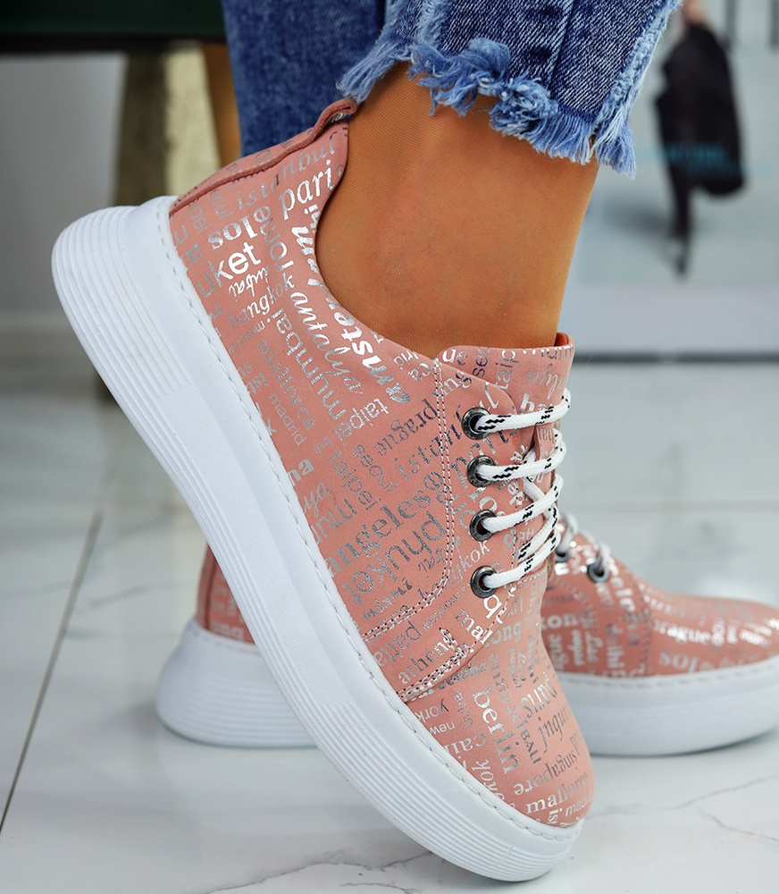 Růžové dámské boty z přírodní kůže Artiker