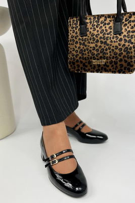 Anis černé lakované lodičky s ramínky