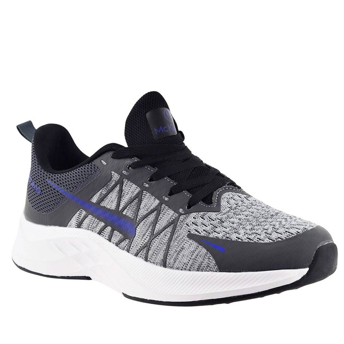 Šedé pánské sportovní šněrovací tenisky značky McKeylor